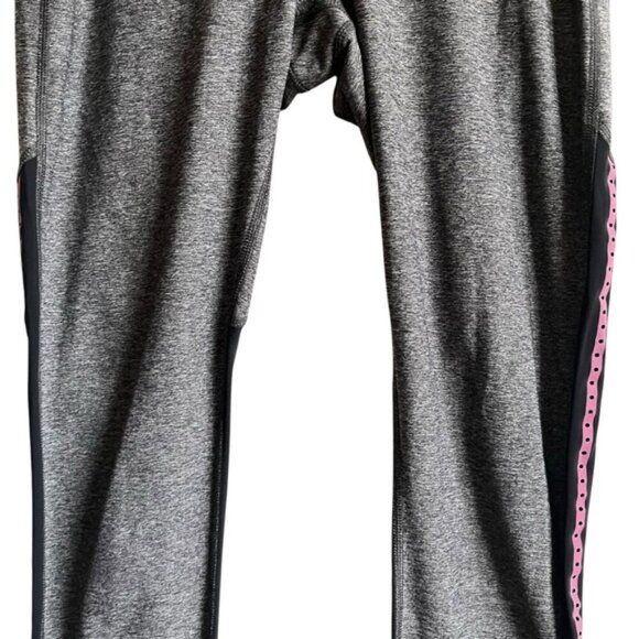 Lululemon Pace Pusher Crop Size 6 Heathered Black / Black / Raspberry Gl… - Picture 6 of 14